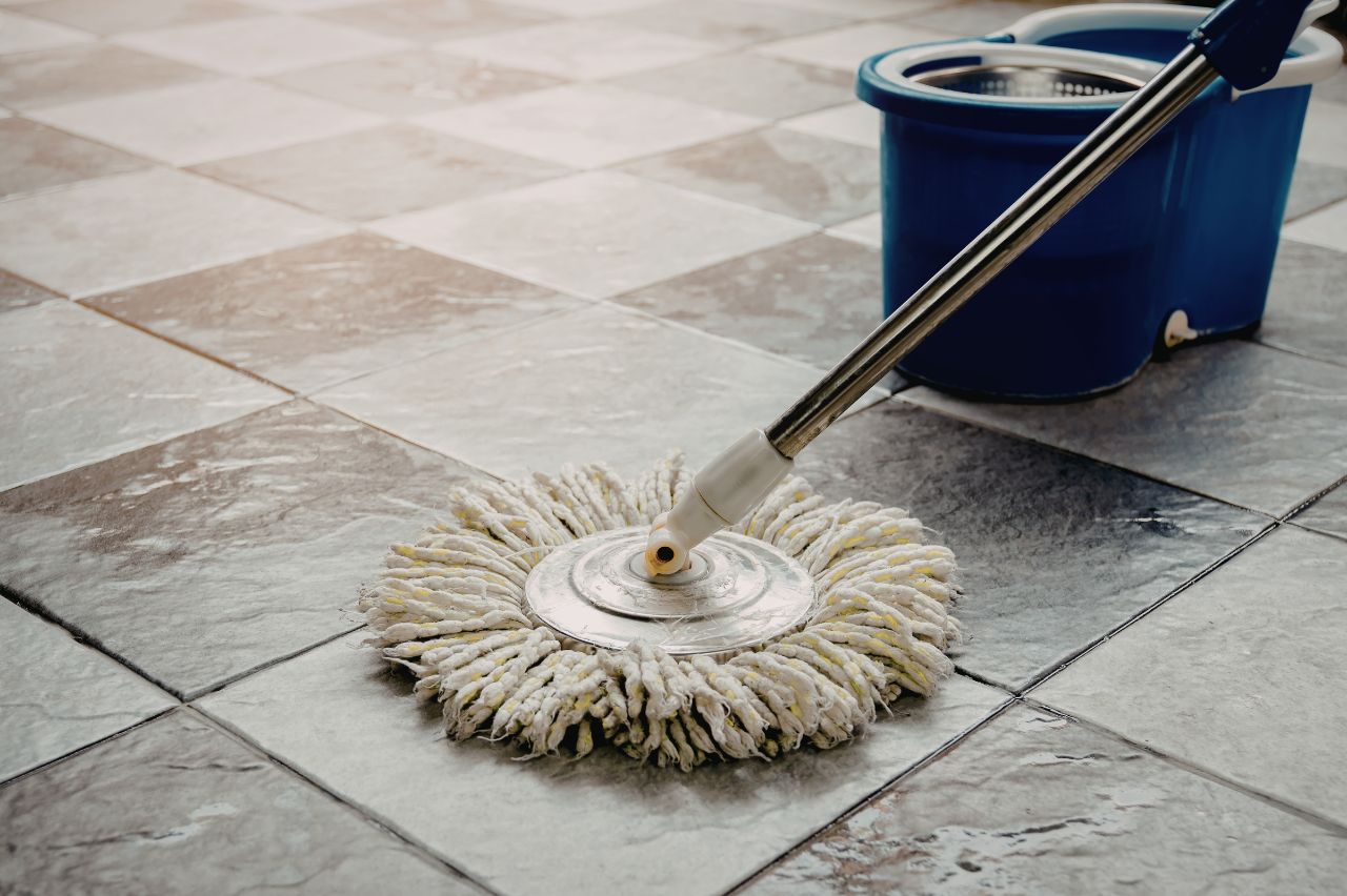 Floor Scrubbing & Grout Cleaning